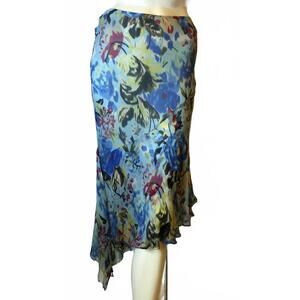NEW GEORGES RECH women's asymmetrical skirt in azur